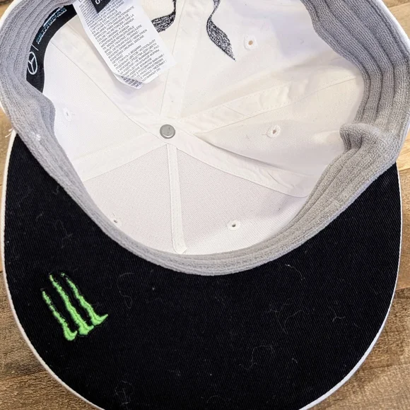 Mercedes AMG Petronas, Lewis Hamilton, F1, Monster, Flat Brim White Cap - Picture 4 of 8